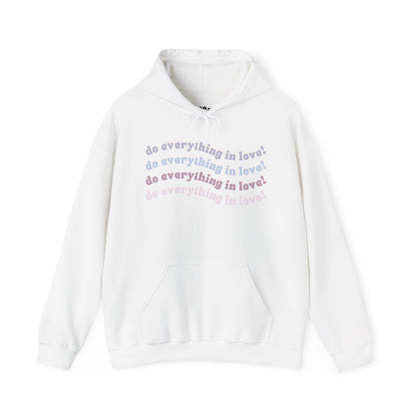 Everything in Love Hoodie, White Front