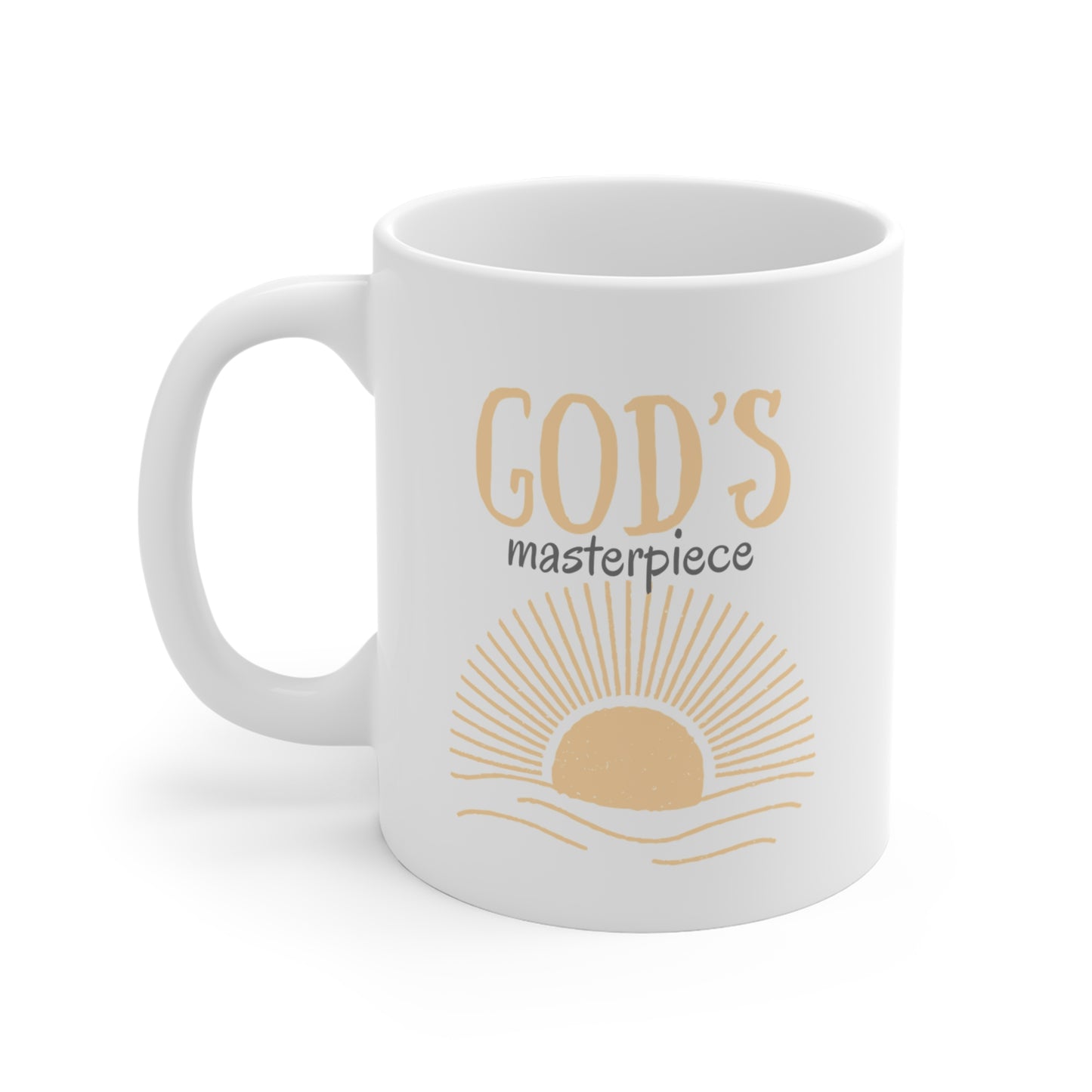 God's Masterpiece Ceramic Mug, back-side