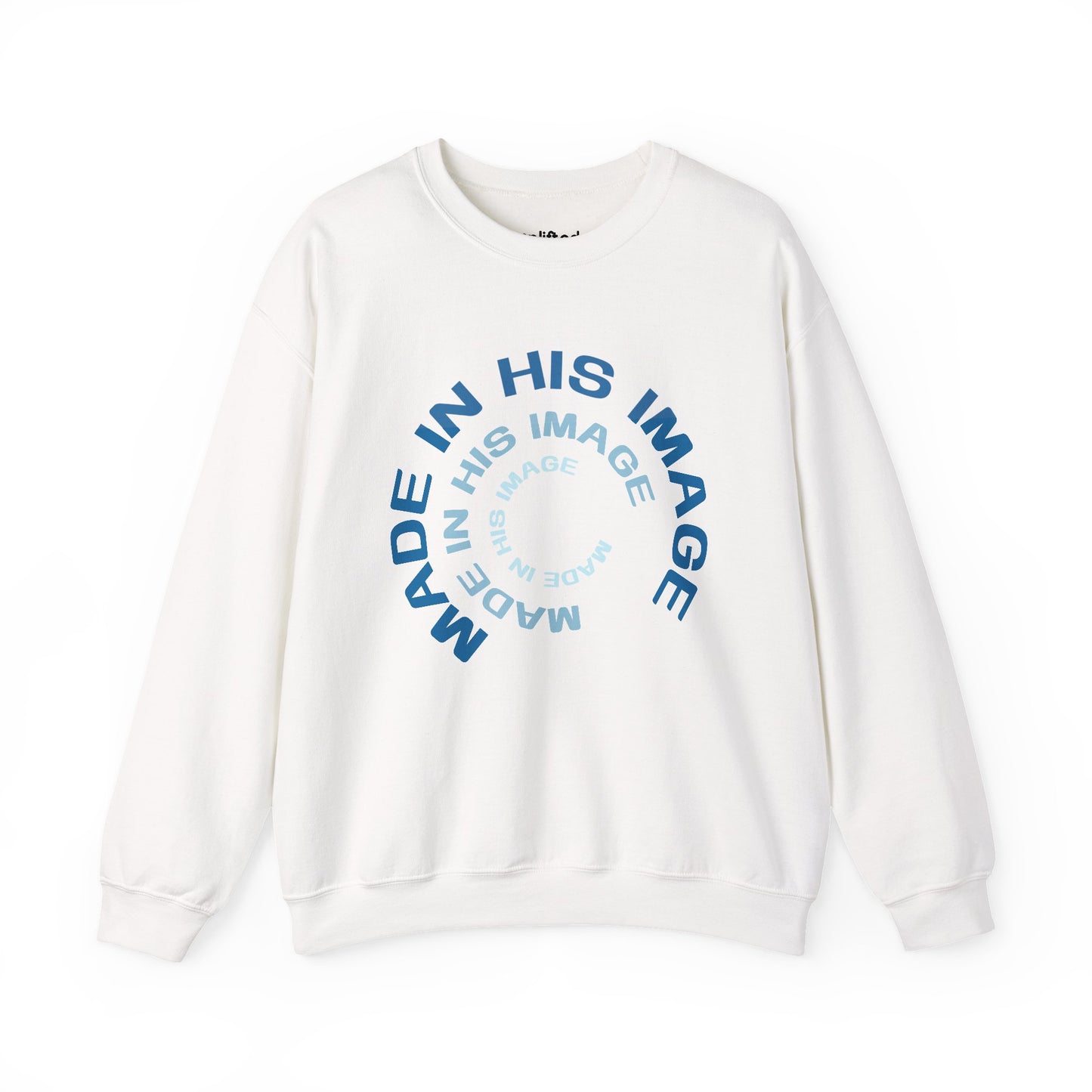 Made in His Image Crewneck, White Front