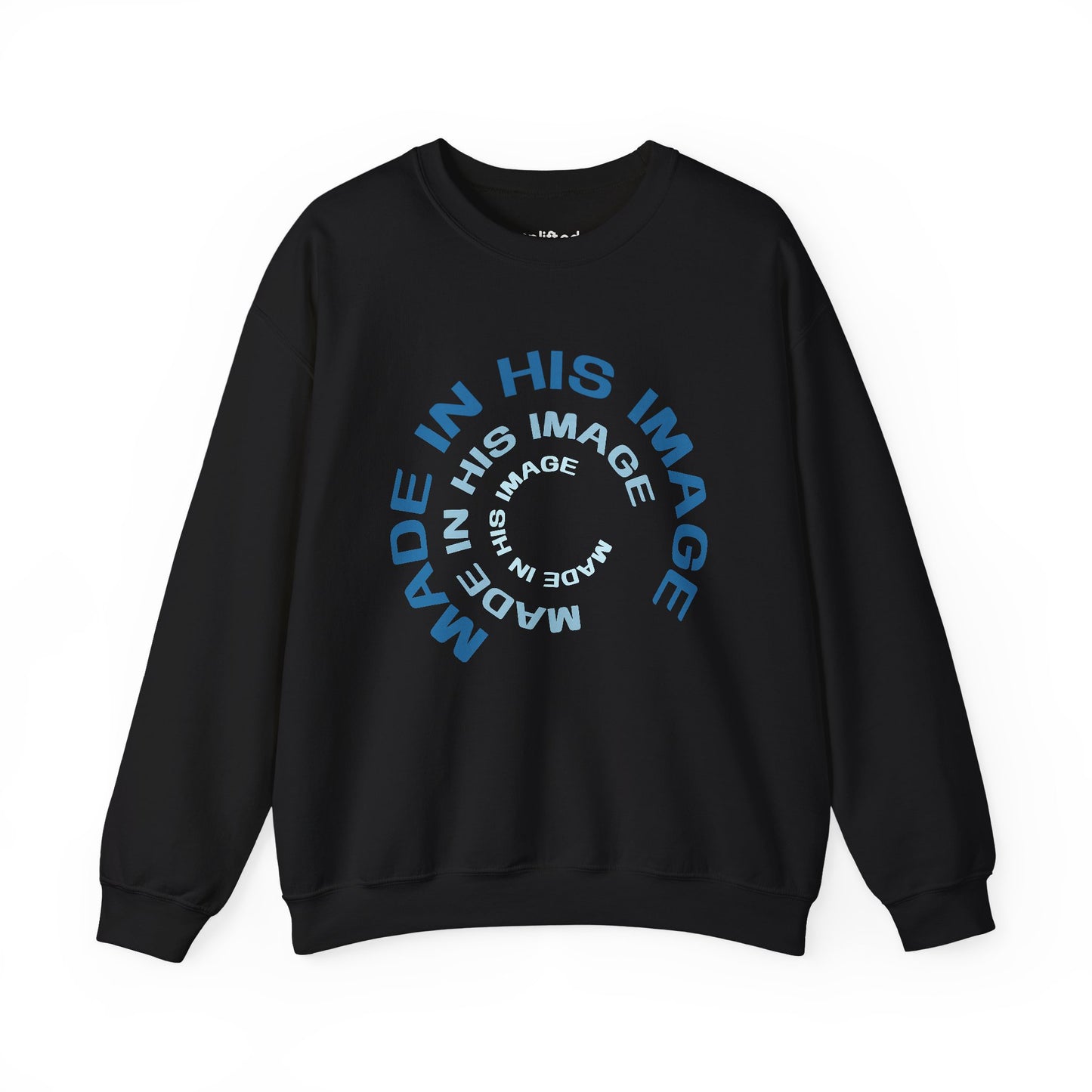 Made in His Image Crewneck, Black Front