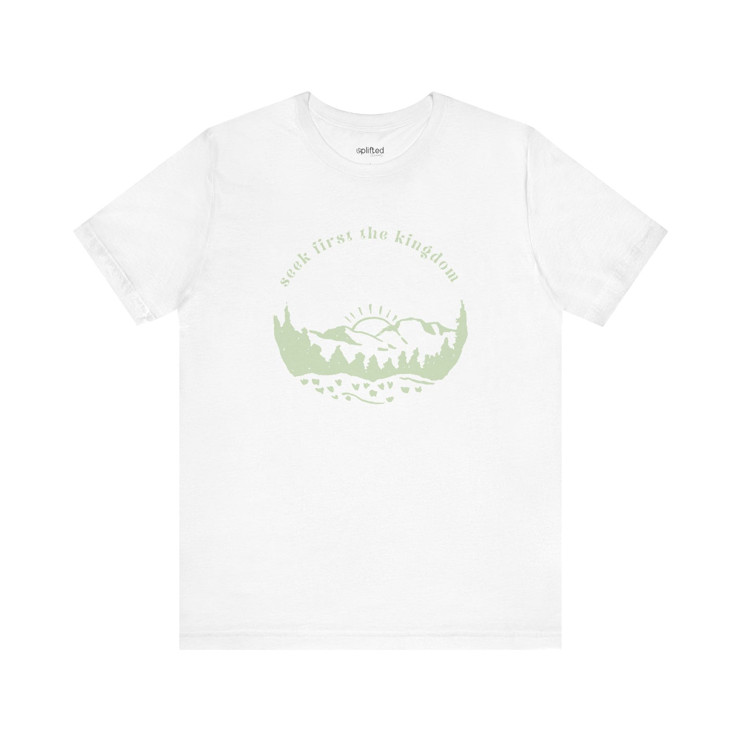 Seek the Kingdom Christian T-Shirt, White Front
