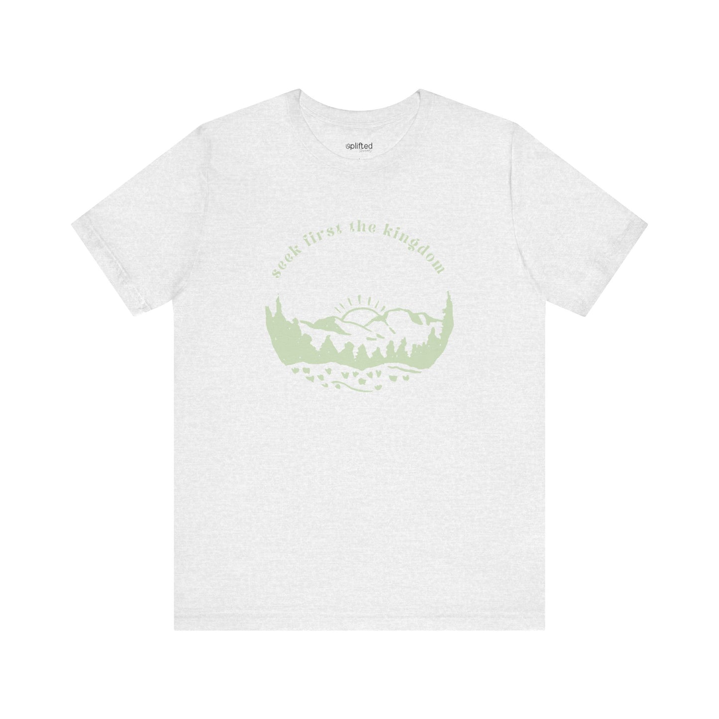 Seek the Kingdom Christian T-Shirt, Ash Front