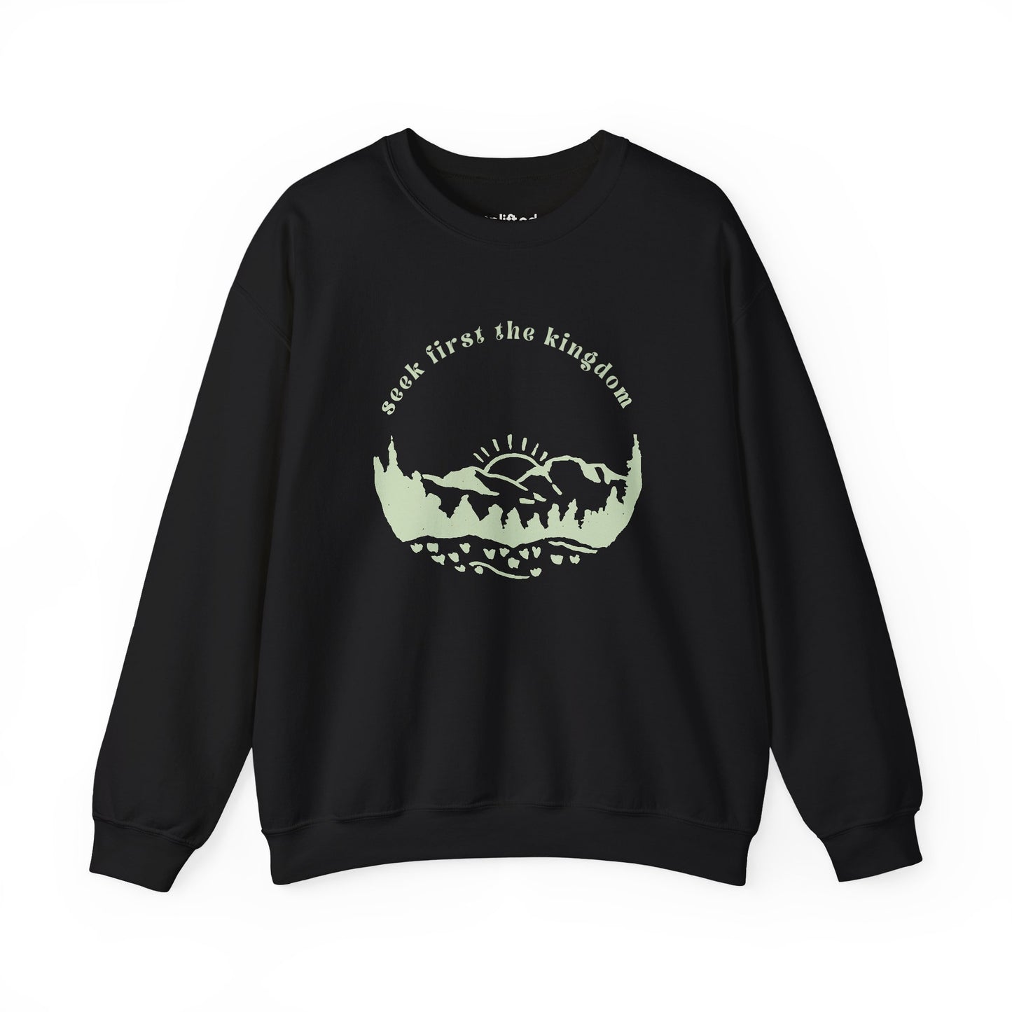 Seek the Kingdom Crewneck, Black Front