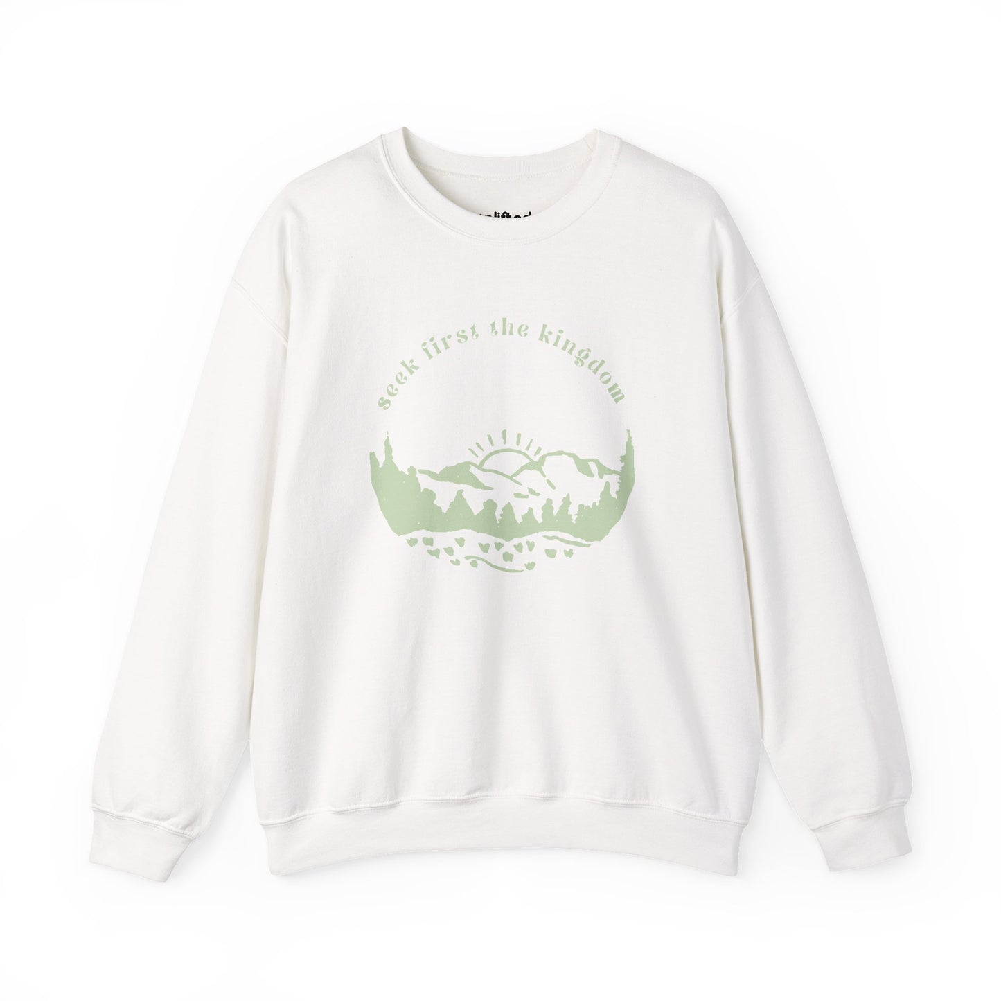 Seek the Kingdom Crewneck, White Front