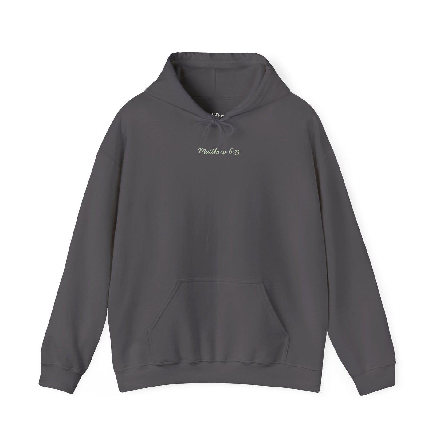 Seek the Kingdom Hoodie, Charcoal Front