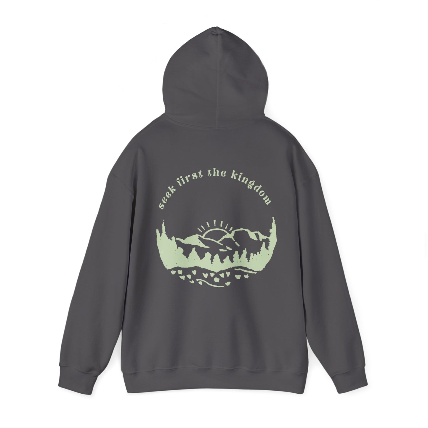 Seek the Kingdom Hoodie, Charcoal Back