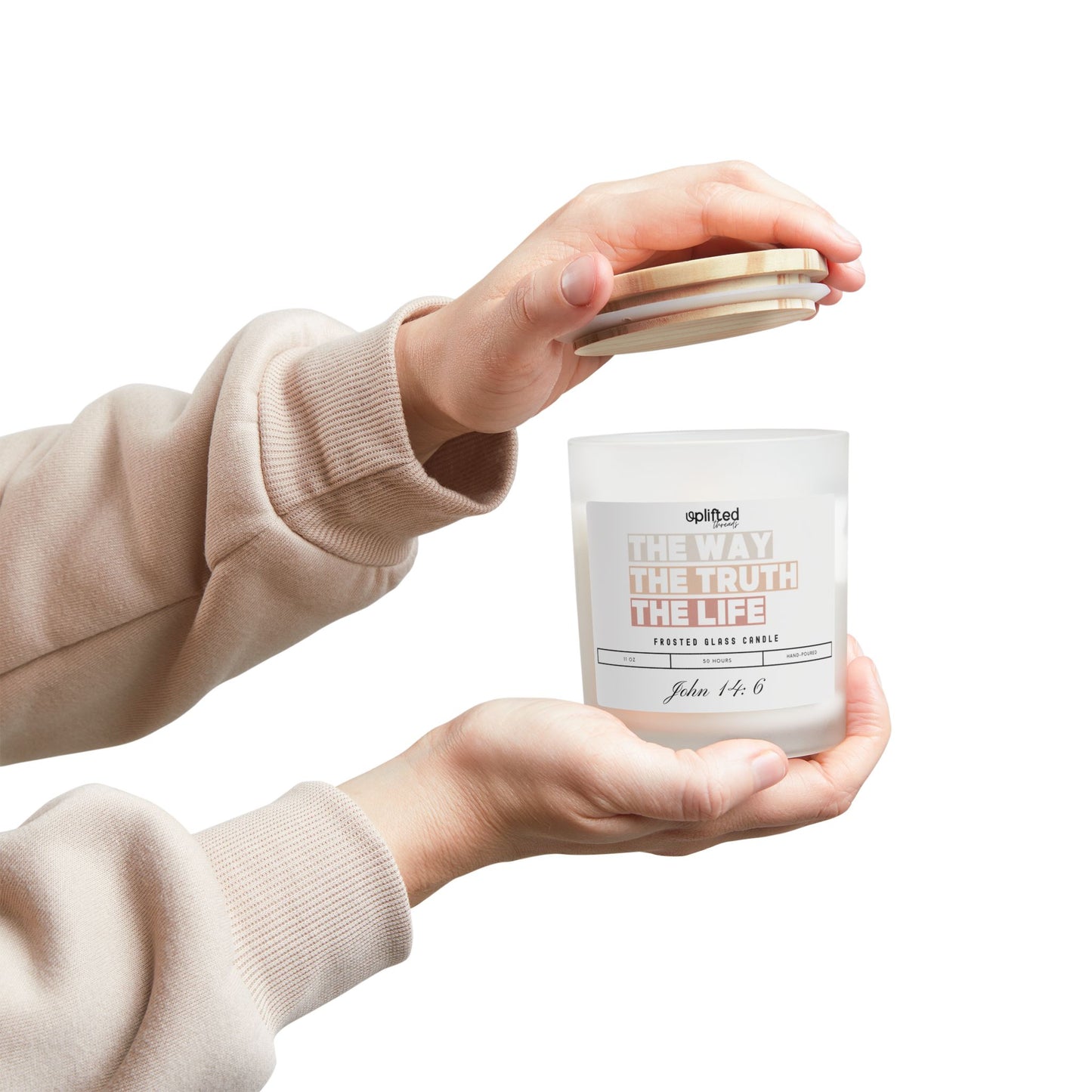 The Way Christian Candle, Lid Open Front