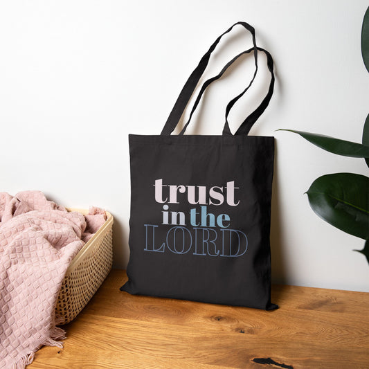 Trust The Lord Tote Bag, Lifestyle Back