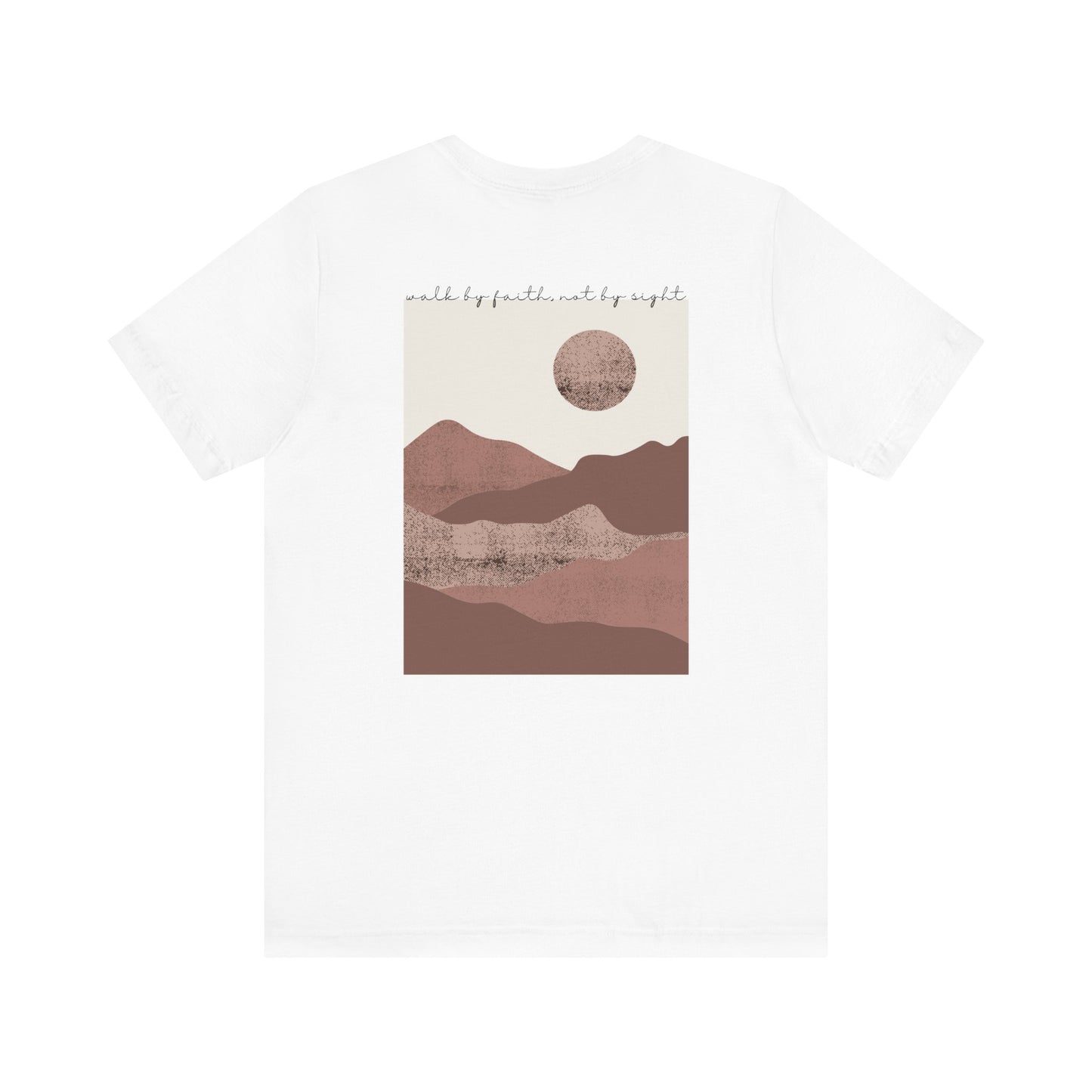 Walk by Faith Christian T-Shirt, White Back