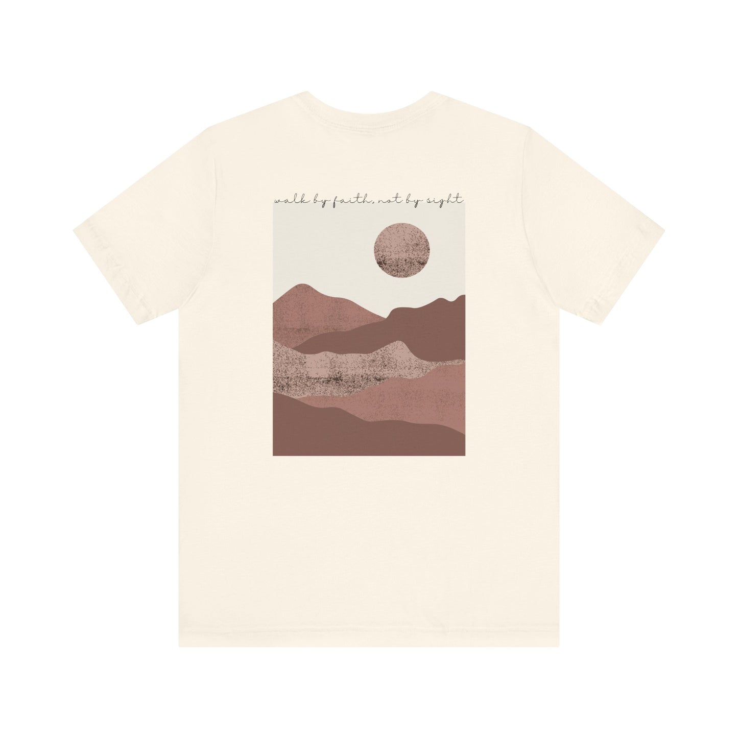 Walk by Faith Christian T-Shirt, Natural Back