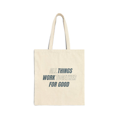 All Things For Good Tote Bag, Natural Front