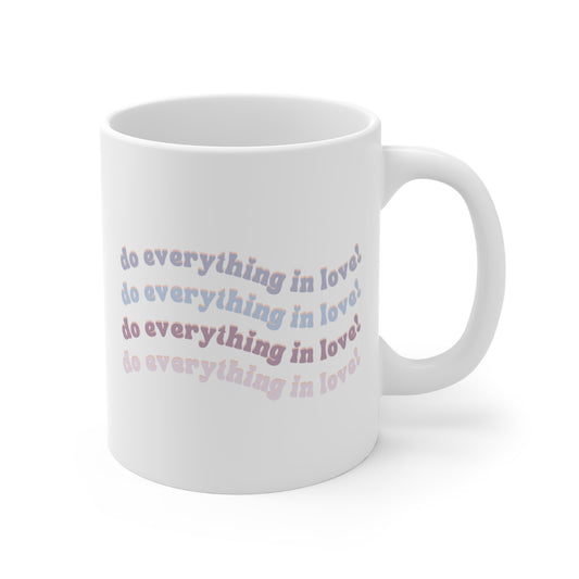 Do Everything in Love Christian Mug, White Front