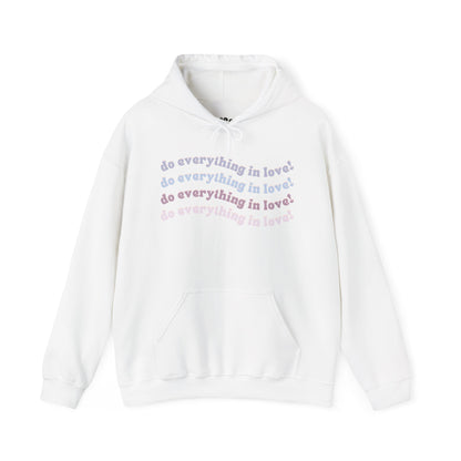 Everything in Love Hoodie, White Front
