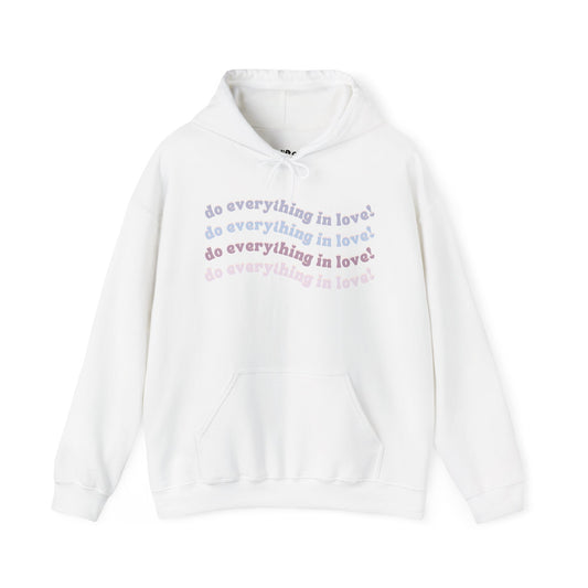 Everything in Love Hoodie, White Front
