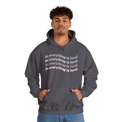 Everything in Love Hoodie, Context Charcoal Front