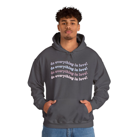 Everything in Love Hoodie, Context Charcoal Front