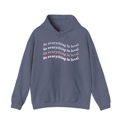 Everything in Love Hoodie, Heather Navy Front