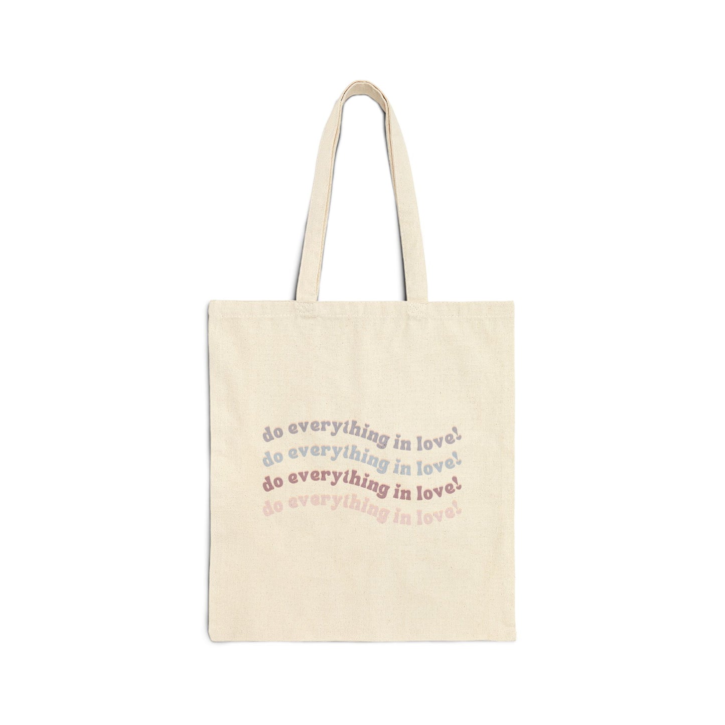 Everything in Love Tote Bag, Natural Front