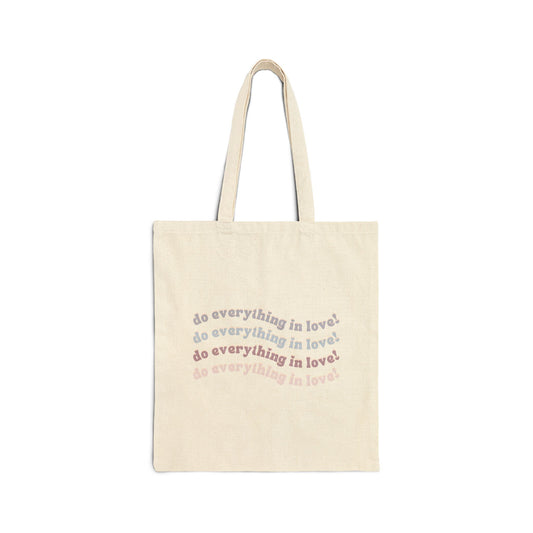 Everything in Love Tote Bag, Natural Front