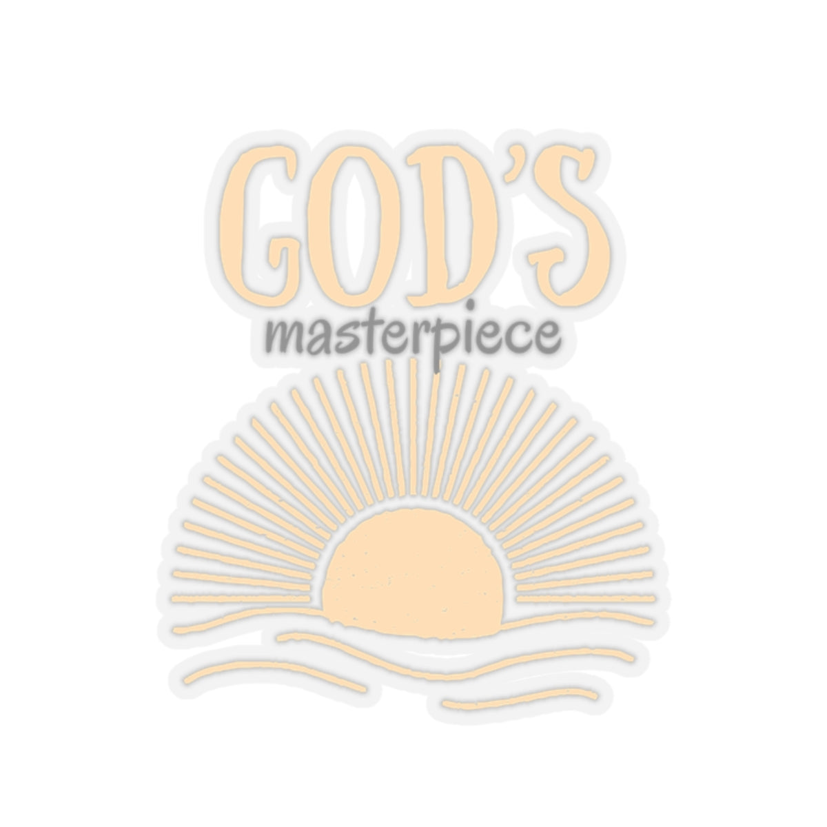 God's Masterpiece Vinyl Sticker, Transparent Front