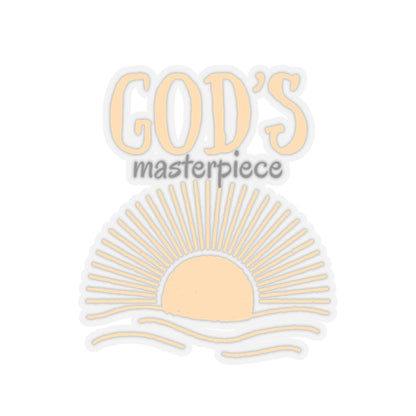 God's Masterpiece Vinyl Sticker, Transparent Front