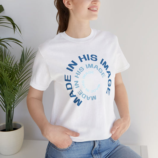 His Image Christian T-Shirt, Lifestyle, White Front