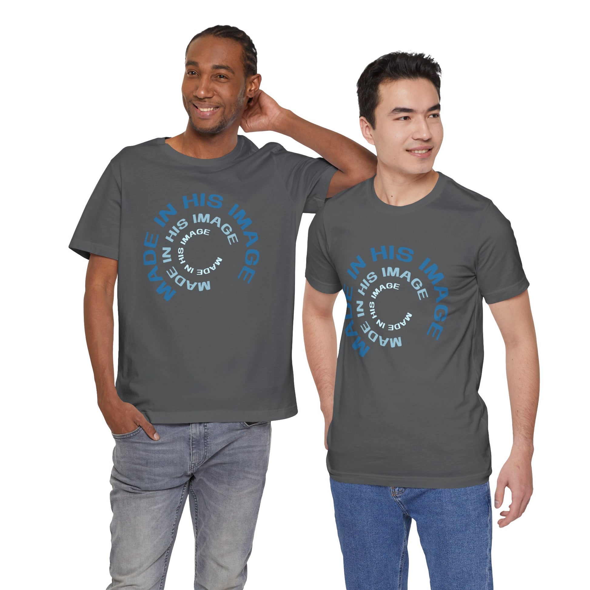 His Image Christian T-Shirt, Duo Asphalt Front