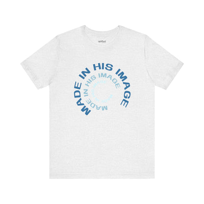 His Image Christian T-Shirt, Ash Front