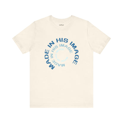 His Image Christian T-Shirt, Natural Front