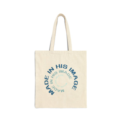 His Image Tote Bag, Natural Front