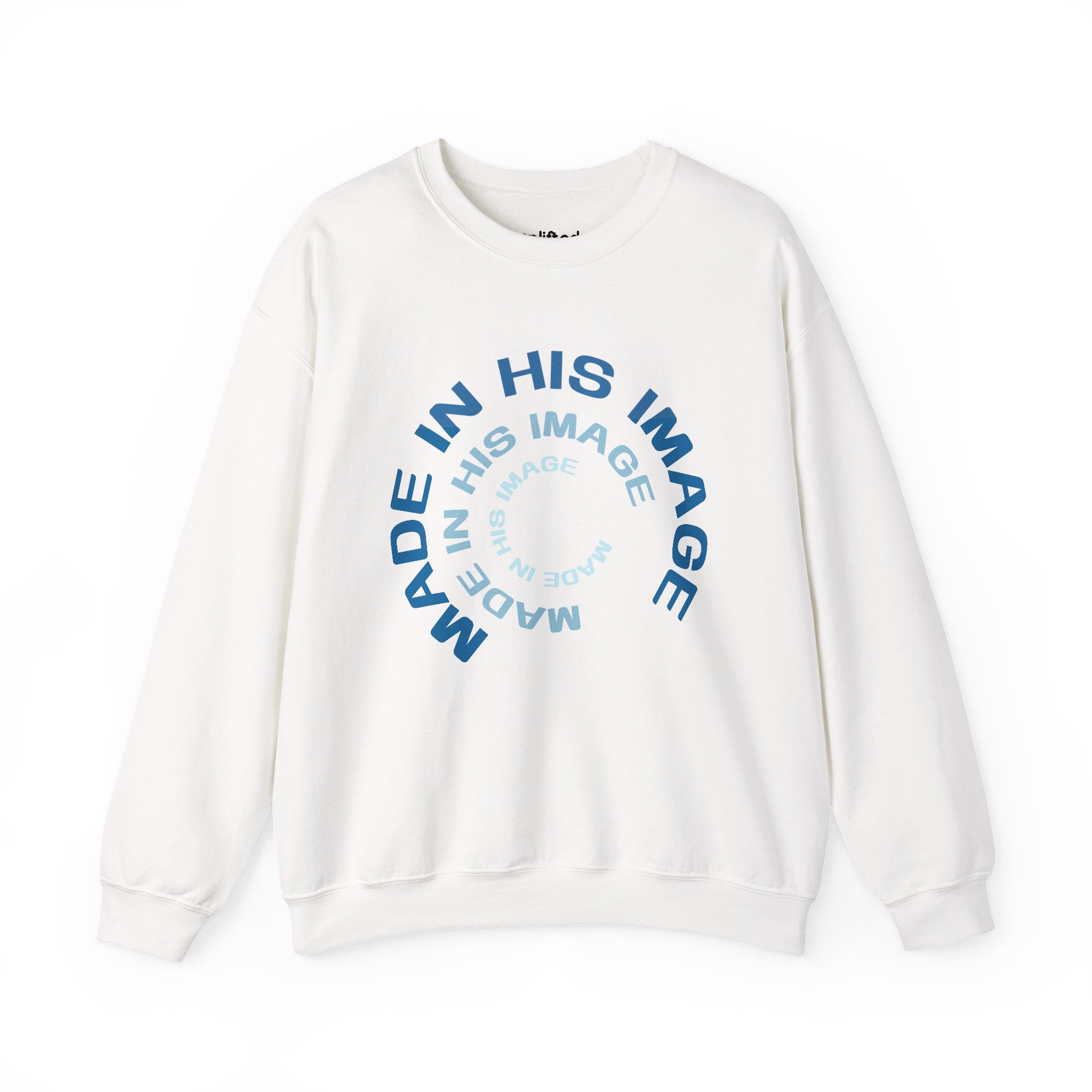 Made in His Image Crewneck, White Front