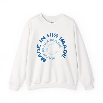Made in His Image Crewneck, White Front