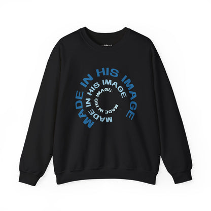 Made in His Image Crewneck, Black Front
