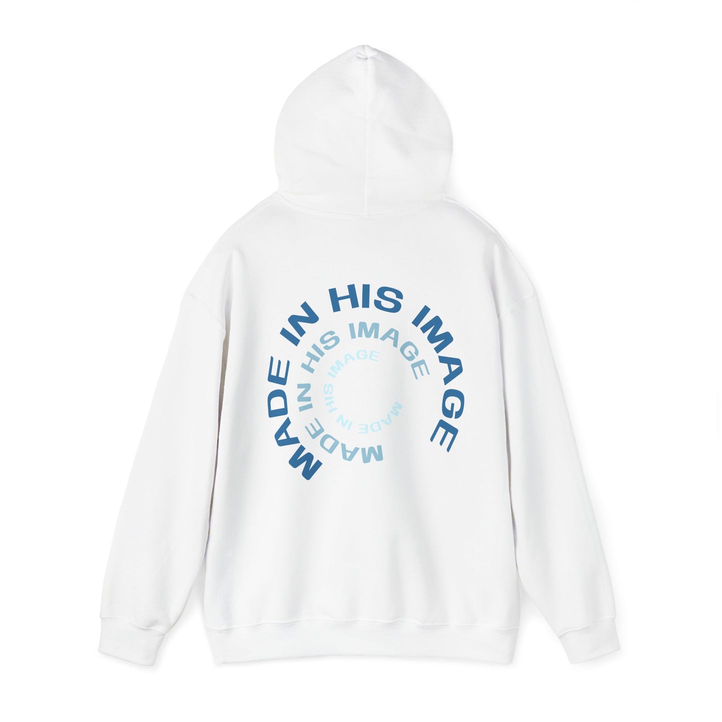 Made in His Image Hoodie, White Back