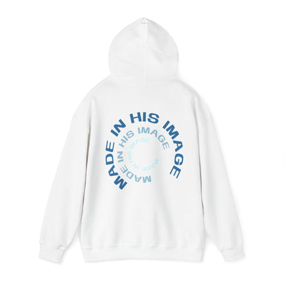 Made in His Image Hoodie, White Back