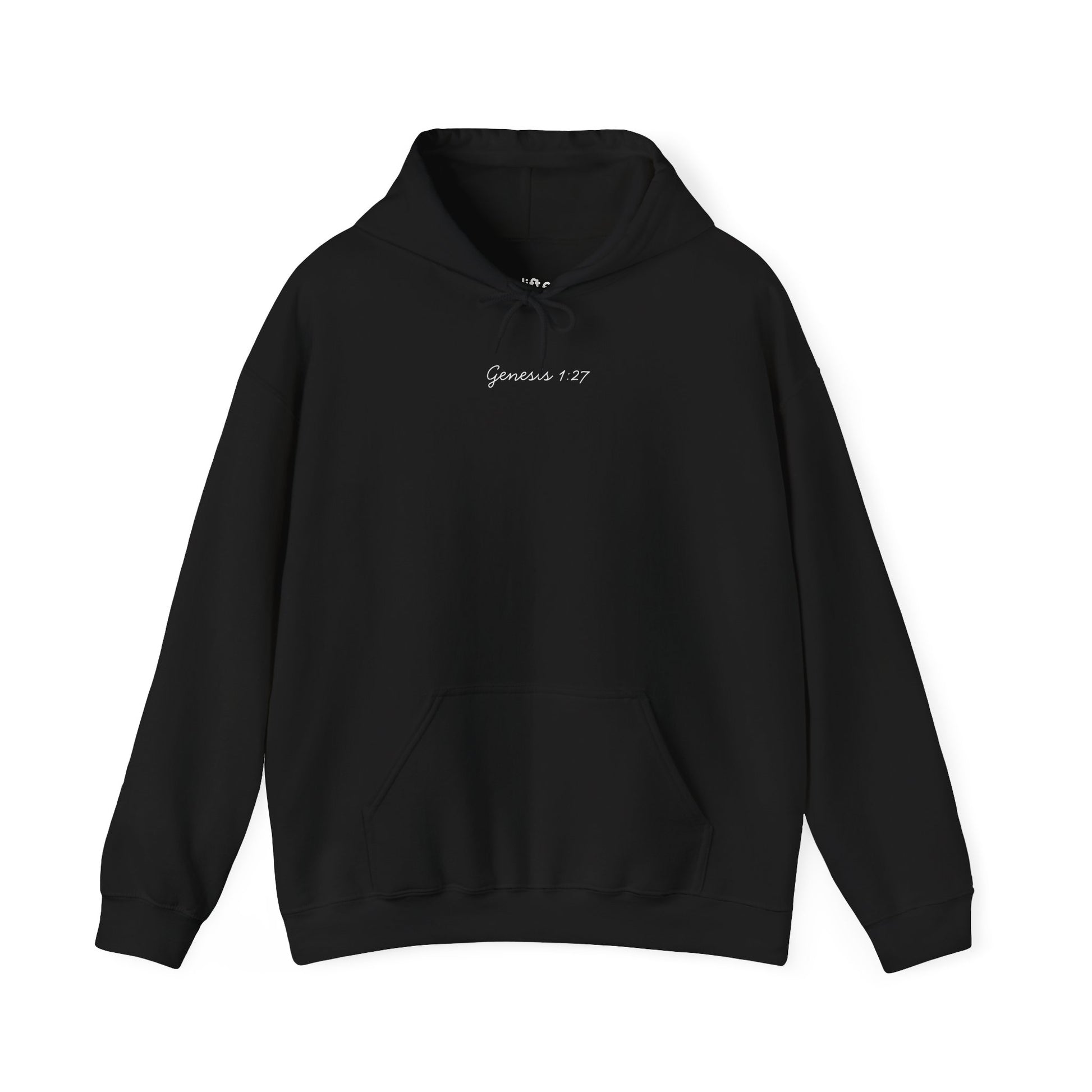 Made in His Image Hoodie, Black Front