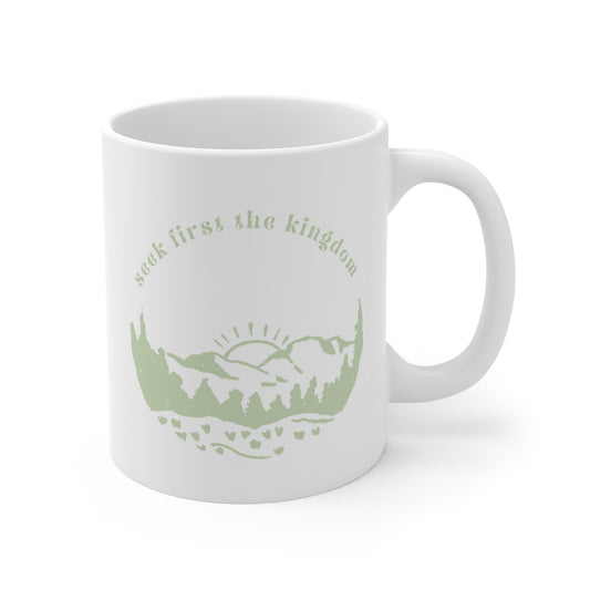 Seek the Kingdom Christian Mug, Front