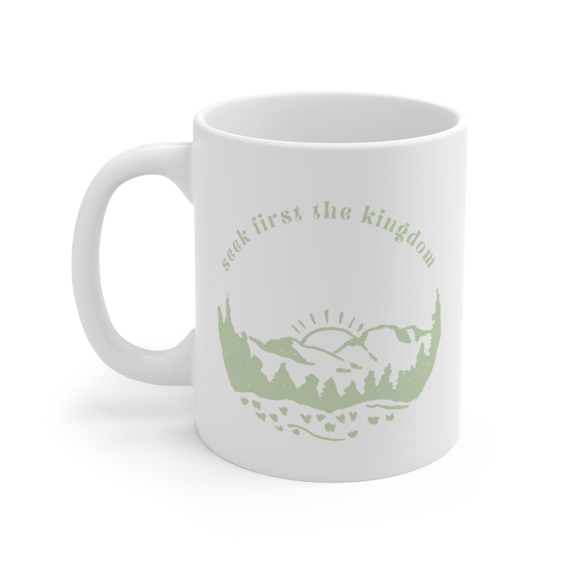 Seek the Kingdom Christian Mug, Back