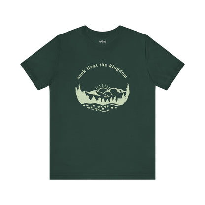 Seek the Kingdom Christian T-Shirt, Forest Front