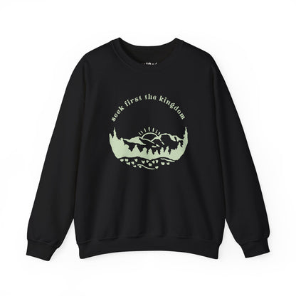 Seek the Kingdom Crewneck, Black Front