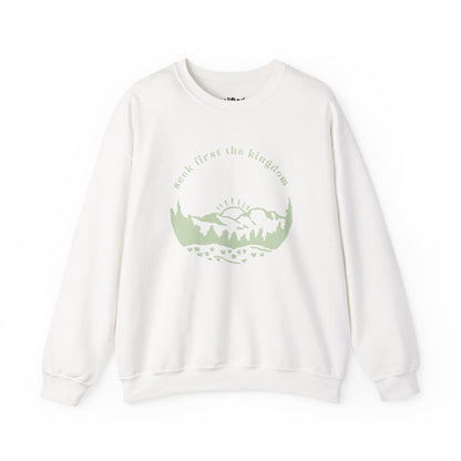 Seek the Kingdom Crewneck, White Front