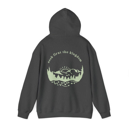 Seek the Kingdom Hoodie, Dark Heather Back