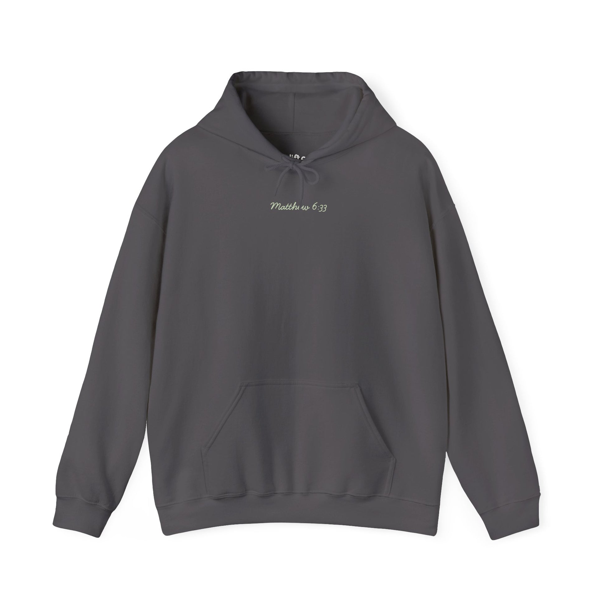 Seek the Kingdom Hoodie, Charcoal Front