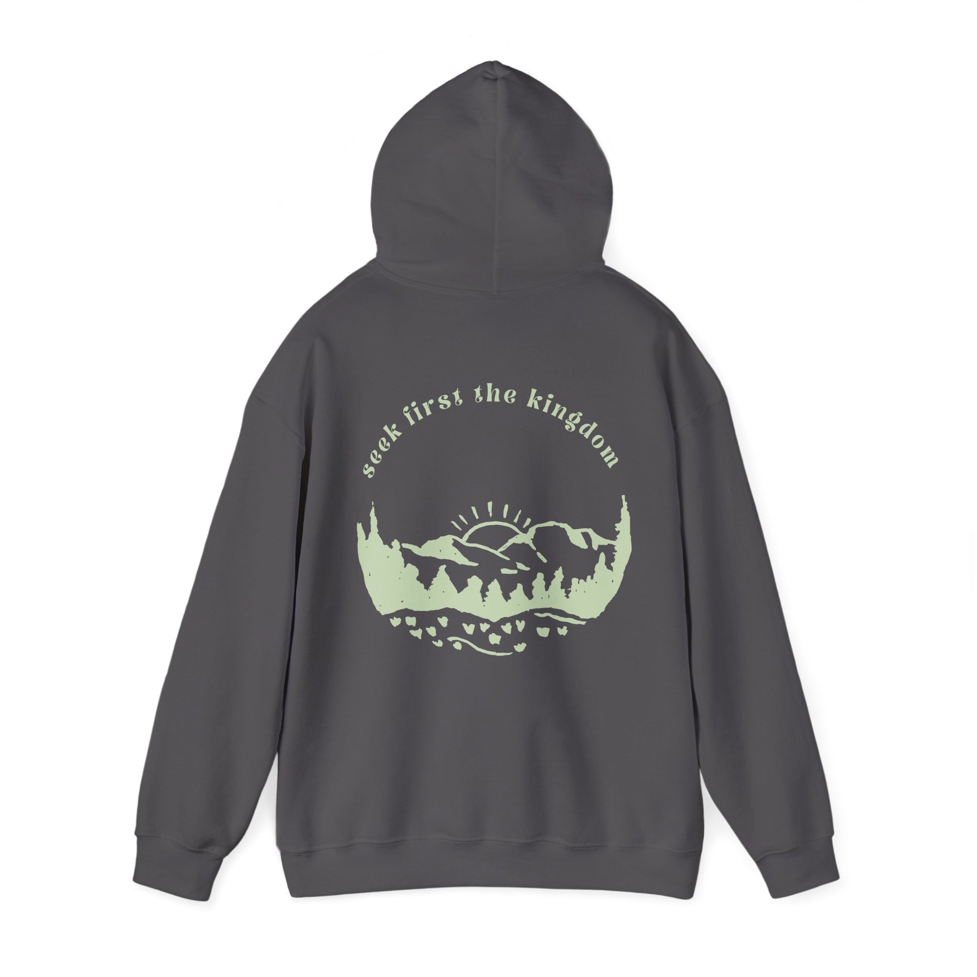 Seek the Kingdom Hoodie, Charcoal Back