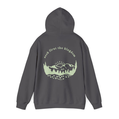 Seek the Kingdom Hoodie, Charcoal Back