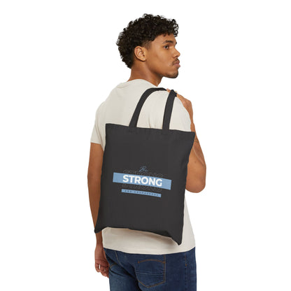 Strong and Courageous Tote Bag, Context Black Front