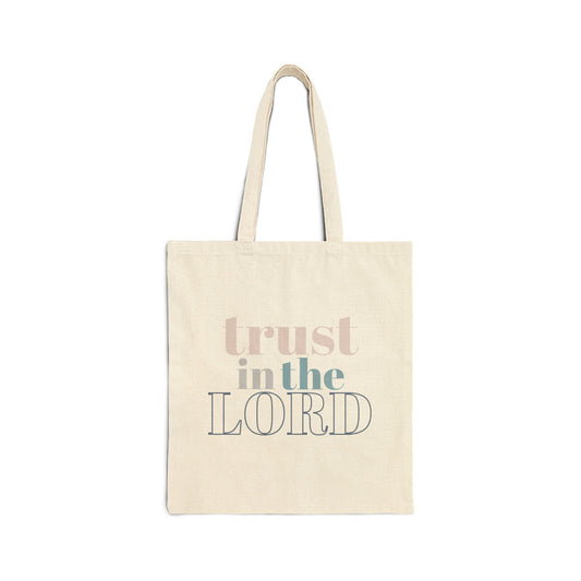 Trust The Lord Tote Bag, Natural Front