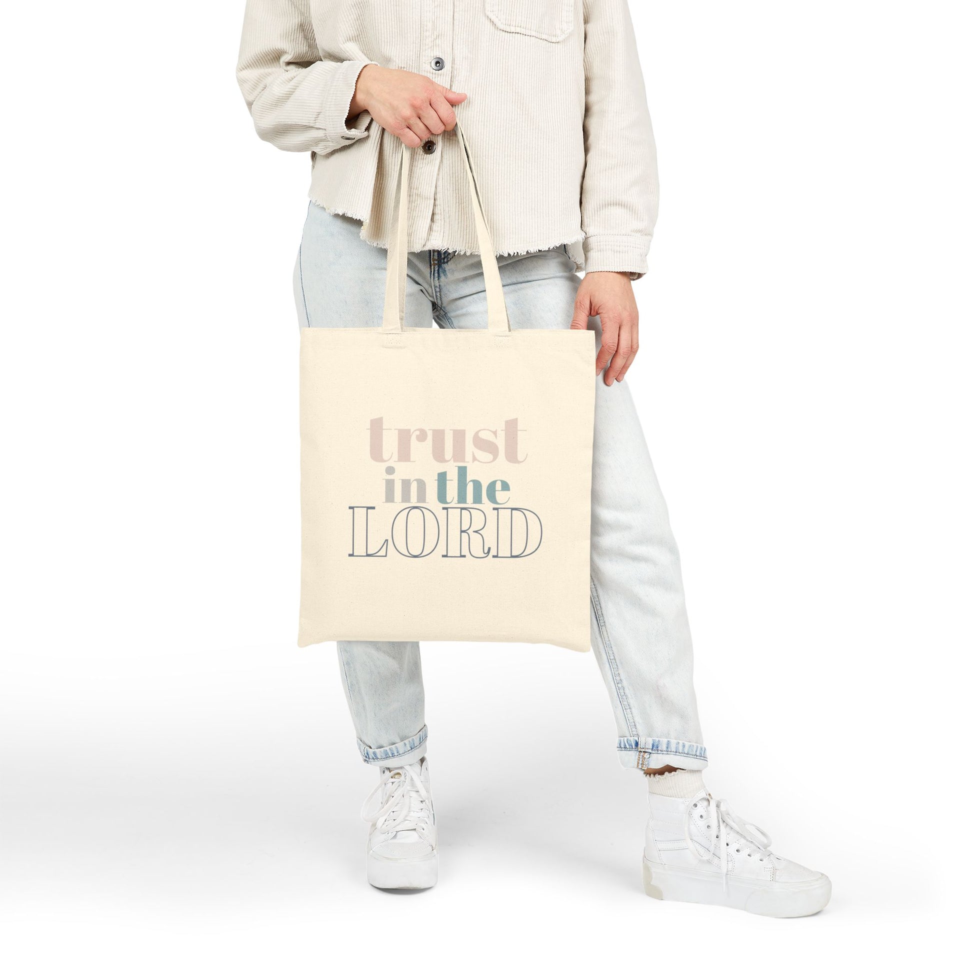 Trust The Lord Tote Bag, Context Natural Front