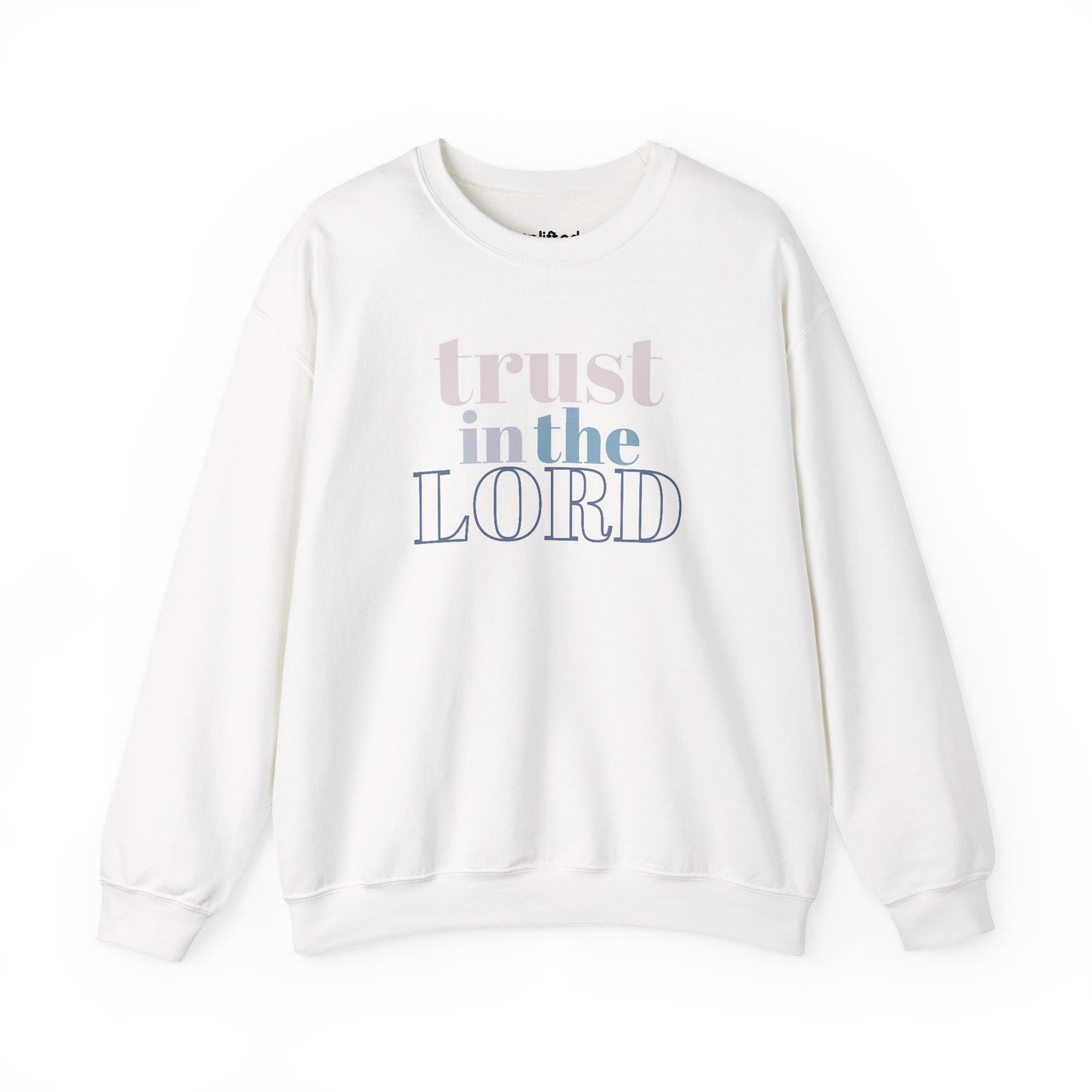 Trust the Lord Crewneck, White Front