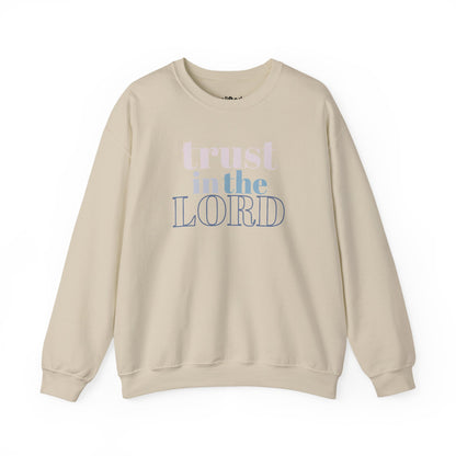 Trust the Lord Crewneck, Sand Front